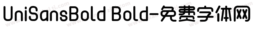 UniSansBold Bold字体转换